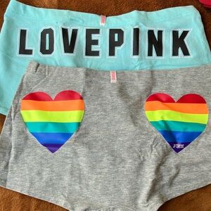 2 victoria’s secret PINK boyshorts size M